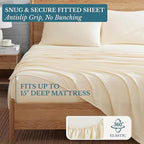 Casa Platino California King Sheets Pre-Washed Ultra Soft & Breathable Cooling - Image 3