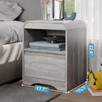 4 Pcs Bedroom Set, Dresser and Nightstand Sets, Modern Wooden Tall 6 Drawer - Image 4