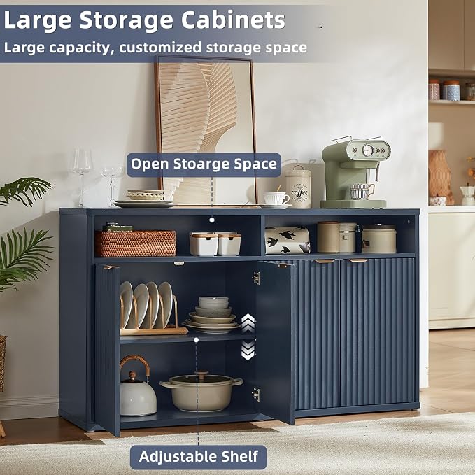 LEYAOYAO Fluted Buffet Cabinet - Image 4