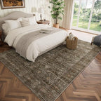 Washable 5x7 Area Rugs for Living Room, Boho Non-Slip Vintage Distress Rugs for - Image 2