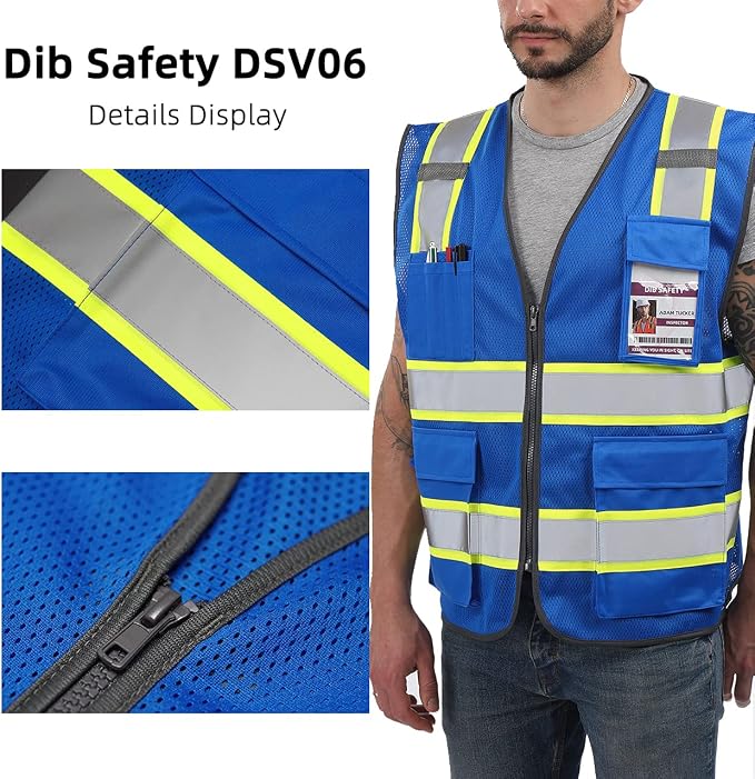 Dib Safety Reflective Mesh Vest High Visibility Two Tone - Image 4