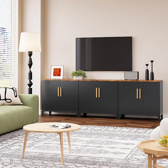 SISESOL Black Storage Cabinet - Image 2