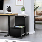 2 Drawer File Cabinet On Wheels Mobile Cabinet - Image 4