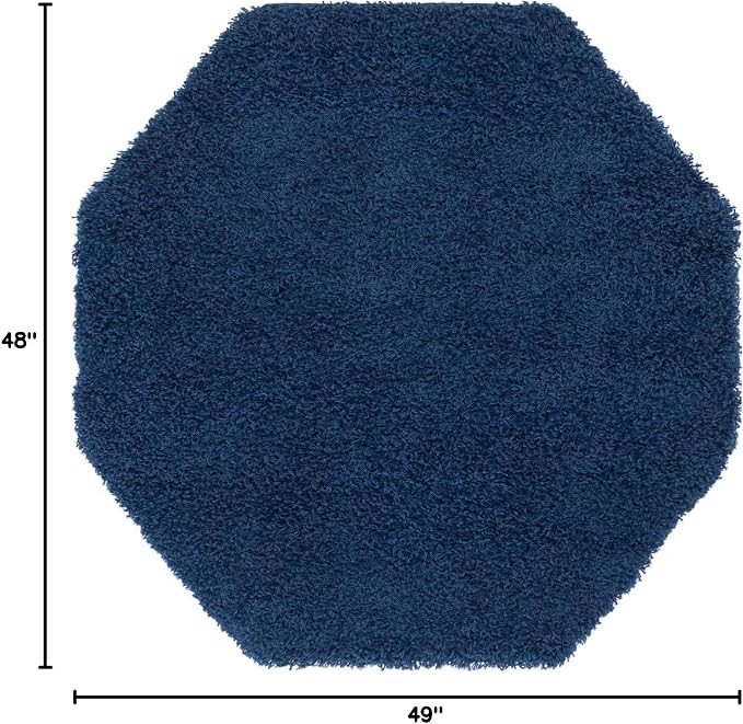 Unique Loom Solid Shag Collection Area Rug - Image 2