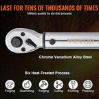 VEVOR Torque Wrench, 3/8-inch Drive Click Torque Wrench 10-80ft.lb/14-110n.m - Image 3