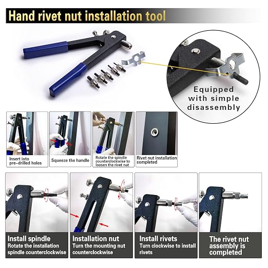 Pressure Rivet Nut Tool Kit, Suitable - Image 5