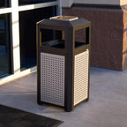 Safco Evos Steel Trash Can, 15 Gallons, Indoor and Outdoor Use, Heavy Duty - Image 5