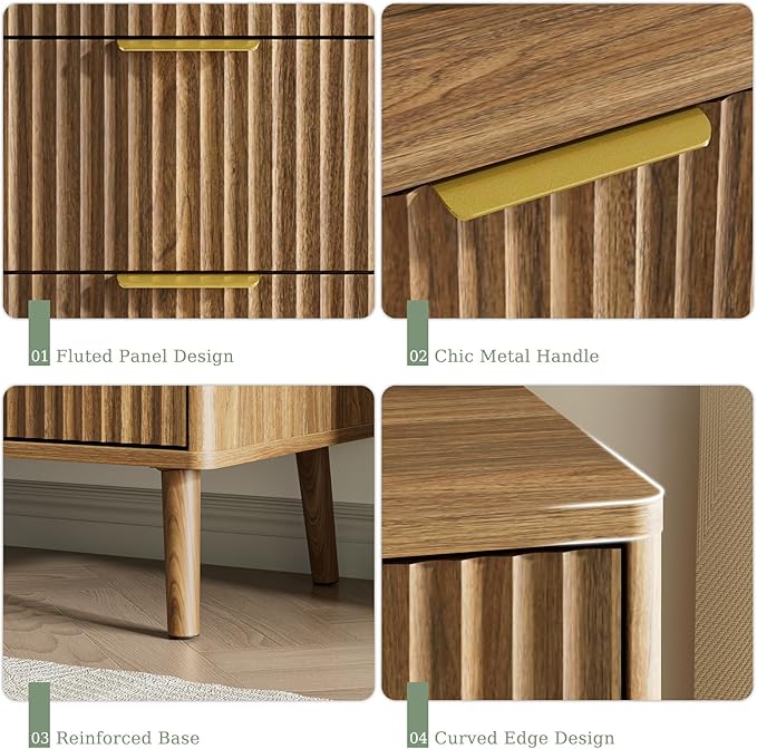 LYNSOM 55" Wide Fluted Dresser for Bedroom - Image 6