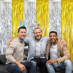 GOER 6.4 ft x 8.2 ft Metallic Tinsel Foil Fringe Curtains Party Backdrop Party - Image 5