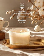 96NORTH Luxury Vanilla Soy Candles | Large 3 Wick Jar Candle | Up to 50 Hours - Image 3
