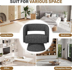 Swivel Accent Chair, Modern Comfy Chenille Barrel Chairs, Oversized Upholstered - Image 7