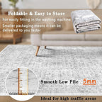 3x5 Rug, Small Area Rug for Living Room, Machine Washable Non-Slip Throw Rug - Image 7