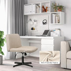 PUKAMI Criss Cross Chair, Comfy Cross Legged Office Desk Chair No Wheels - Image 8