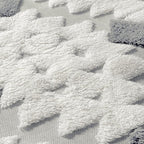 Ivory Grey 5x7 Area Rug Washable Living Room Moroccan Shag Carpet Non Slip Soft - Image 7
