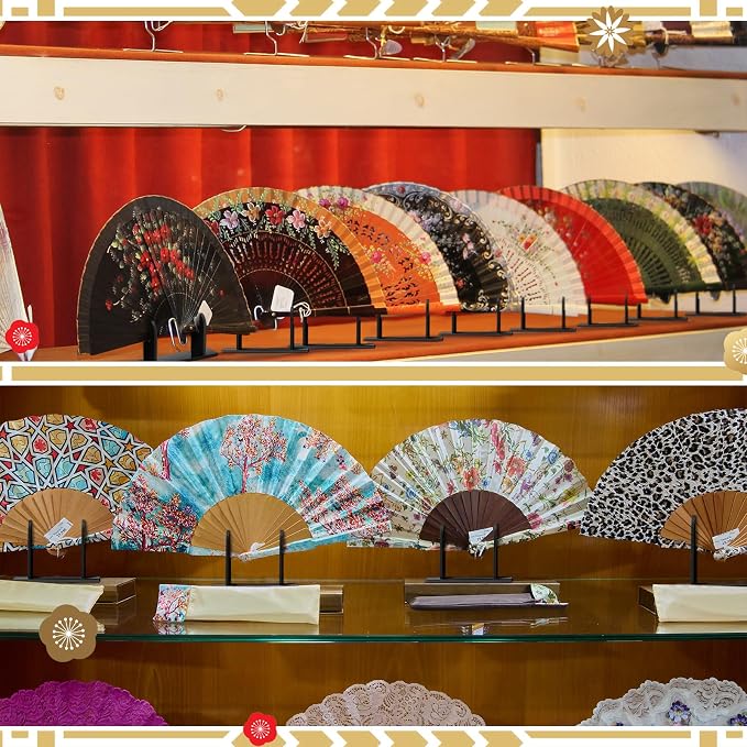 Roowest 4 Pcs Acrylic Fan Display Stand Folding Japanese Chinese Hand Fan Stand - Image 7