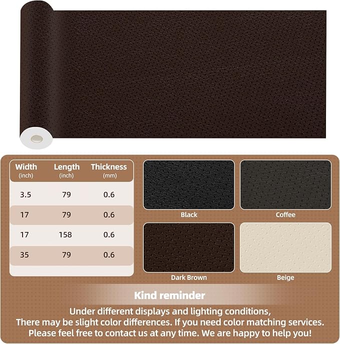 Leather Repair Patch, 17X158 inch Strong Sticky Repair Patch Self Adhesive - Image 2