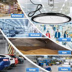 300W UFO Led High Bay Light, 5000K Daylight Commercial Shop Bay Lighting Fixture - Image 4