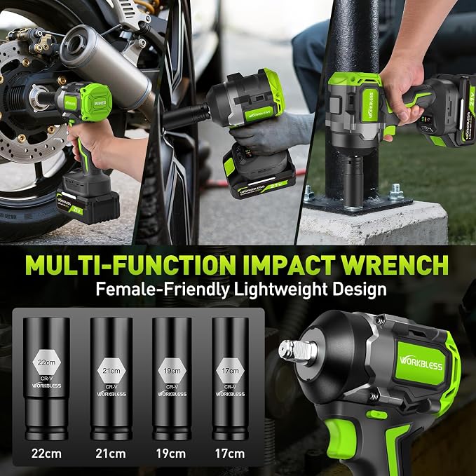 Brushless Cordless Impact Wrench, 850Nm High Torque, 1/2 Inch Impact Gun - Image 8