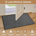 Durable Front Door Mat, Heavy Duty Indoor Outdoor Doormat, Stain and Fade - Image 2