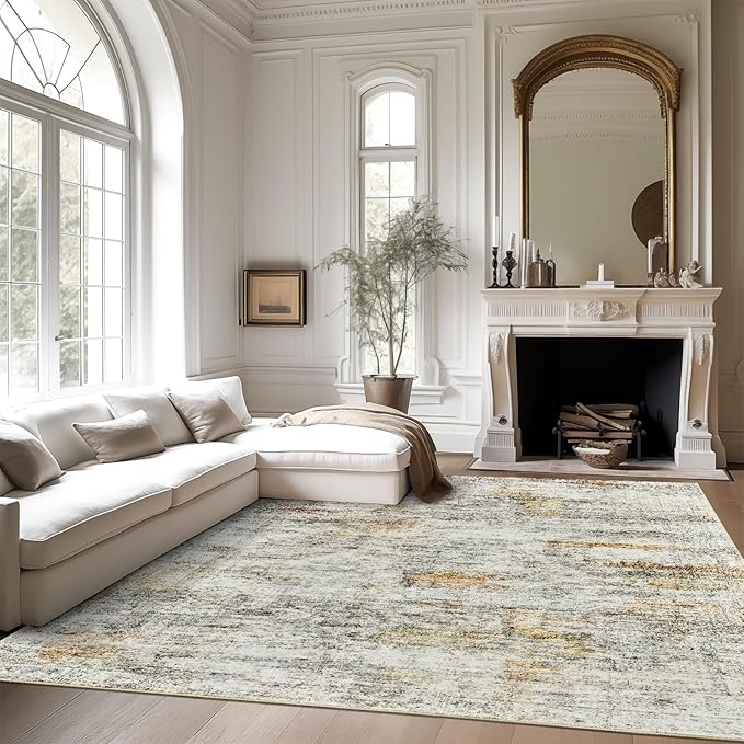 9x12 Area Rugs for Living Room, Non Slip Machine Washable Vintage Rugs - Image 2