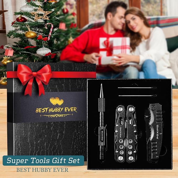 Men Gifts for Hubby from Wife, Pocket Knife, Tactical Pen, Stocking Stuffers - Image 2