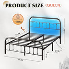 WLIVE Metal Platform Bed Frame, Queen Bed Frame - Image 6