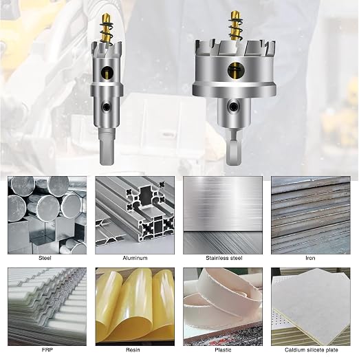 12Pcs TCT Hole Saw Kit for Hard Metal, 5/8" to 2-1/8”Inch Tungsten Carbide - Image 5