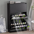 Shoe Cabinet with Odor Control and Back Panels, Deodorizing Slim 3-Flip Shoe by BORNOON