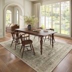 Washable 6x9 Area Rugs for Living Room, Boho Non-Slip Vintage Distress Large - Image 3