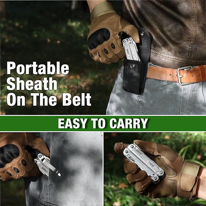 SHALL Multi Tool, 18-in-1 Multitool Pliers, Stainless Steel Multi-tool Pocket - Image 6