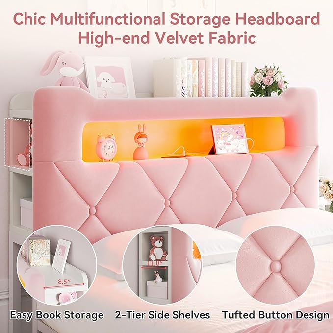 Full Upholstered LED Bed Frame - Image 5
