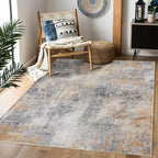 Area Rug 5×7, Vintage Boho Rug, Ultra-Soft Low Pile, Non Slip, Stain Resistant by DomitapisRug