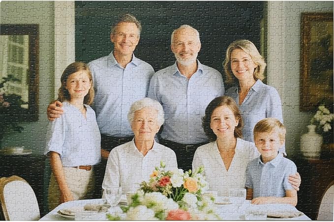 Photo Puzzles for Gift, Family Gatherings, Adult Customized Puzzles Jigsaw) by Custom