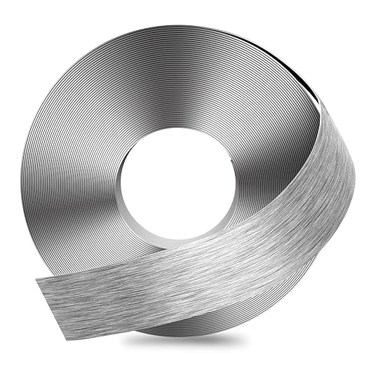 GSCIT Club Grey Silver Edge Banding, 1 1/2 Inch x 50ft Aluminum Brushed Edge by GSCITCLUBEDGEBANDING