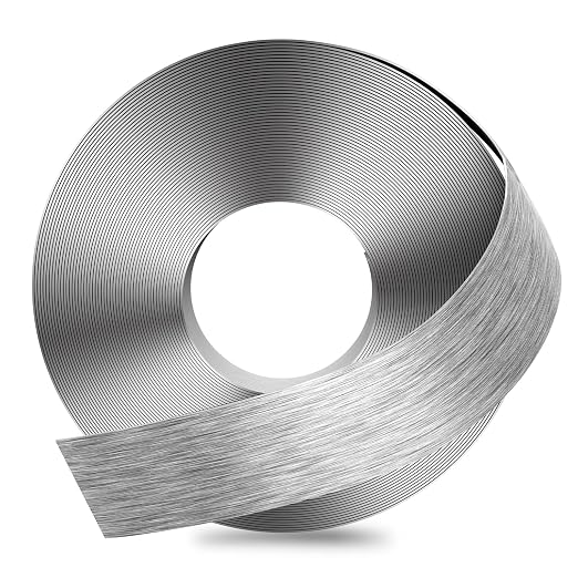 GSCIT Club Grey Silver Edge Banding, 1 1/2 Inch x 100ft Aluminum Brushed Edge by GSCITCLUBEDGEBANDING