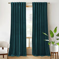 RYB HOME Velvet Curtains 102 inches Long, Back Tab Room Darkening Noise by RYBHOME