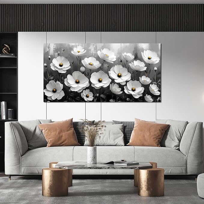Prepeyssee Black and White Botanical Wall Art floral wall decor - Image 6