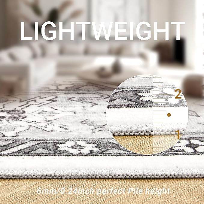 zesthome 8x10 Area Rugs for Living Room, Non-Slip Backing Washable Rugs - Image 6
