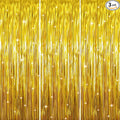 GOER 3.2 ft x 9.8 ft Metallic Tinsel Foil Fringe Curtains Party Photo Backdrop by GOER