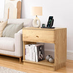 Narrow Nightstand Set of 2, Wooden Small 2 Drawer Nightstand, Slim Side End - Image 9