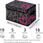 Stackable Storage Bins with Lids, Closet Organizers Fabric Box - Image 3