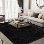 Ophanie 5x8 Rugs for Living Room, Charcoal Black, Large Fluffy Fuzzy Plush Shag - Image 2