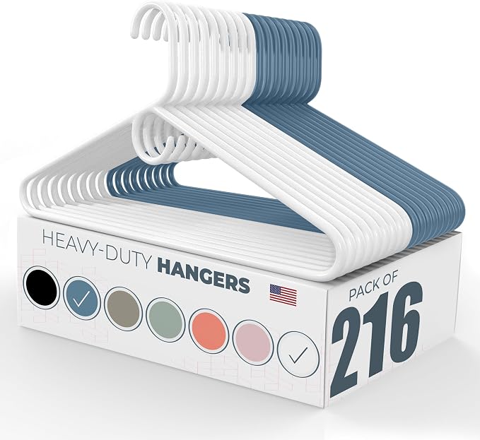 Neaties Heavy Duty Clothes Hangers 100+ Pack – Made in The USA – 8lb Capacity by NeatiesHangers