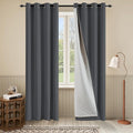Soundproof 3 Layers 100% Blackout Grey Curtains 1 Panel 50x108 Thermal by OYRING