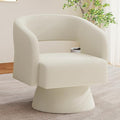 Swivel Accent Chair, Modern Comfy Chenille Barrel Chairs, Oversized Upholstered by Nebuaegis
