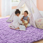 PAGISOFE Fluffy Soft Purple Rug 5' x 7' Rug, Shaggy Rugs - Image 2