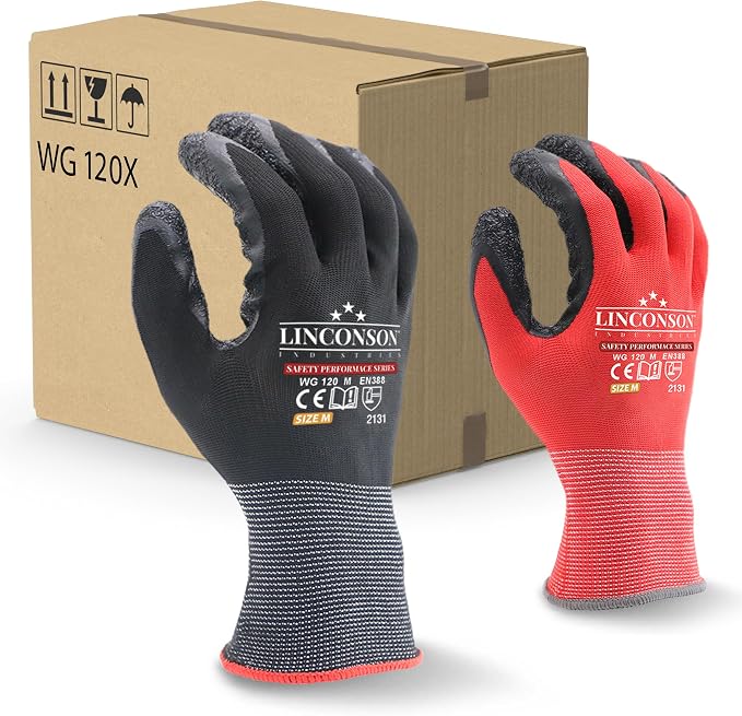 linconson 12 Pack Safety Performance Series Construction Mechanics Wrinkle by Linconson