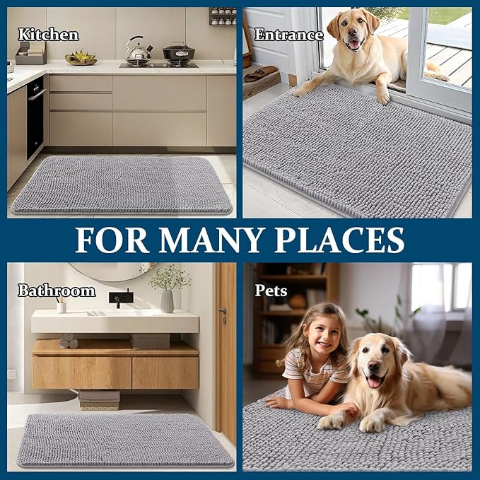 OLANLY Dog Door Mat for Muddy Paws 70x24, Absorbs Moisture and Dirt, Absorbent - Image 8