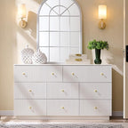 Fluted Dresser for Bedroom, Wood Tall Dresser Storage Organizer, Modern Bedroom - Image 4