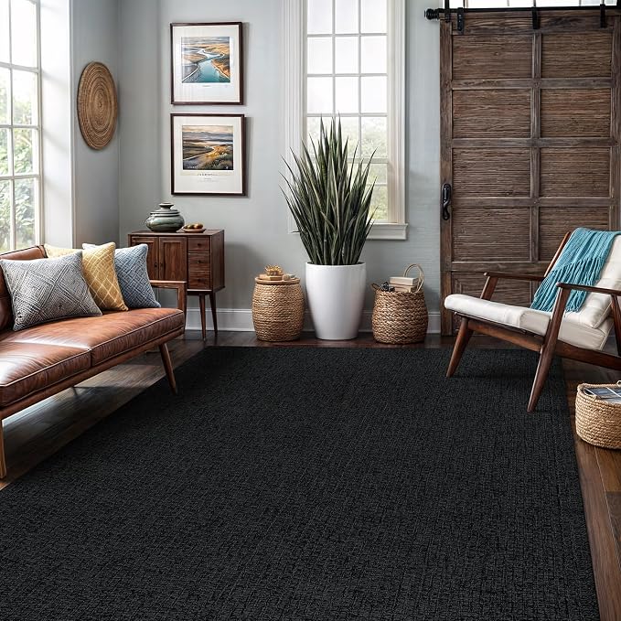 Easy Jute Rug 5x7 Indoor Outdoor Natural Rugs Solid Fiber Rug Woven Area Rug - Image 3